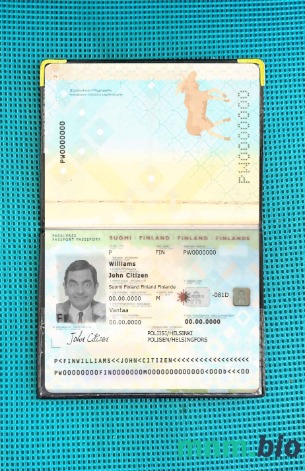 Finlandia paszport 2012-2017 wygląd zdjęcia pliki PSD, skan i fotografowany obraz